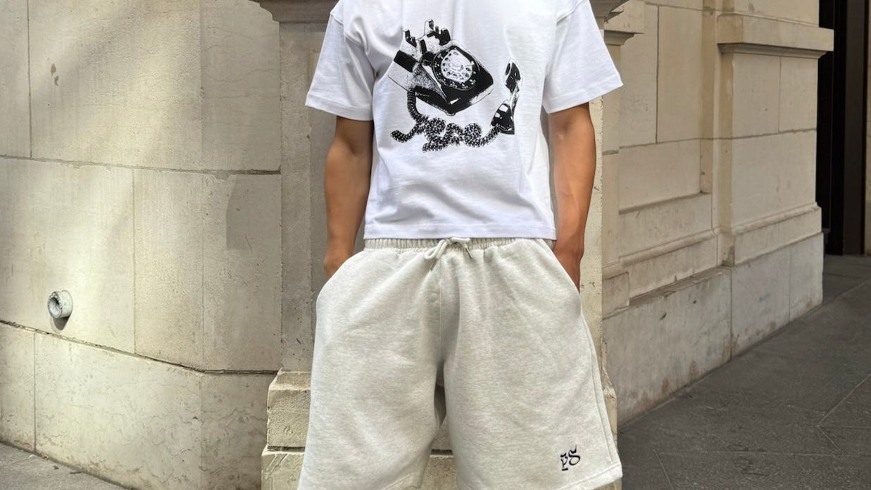 LIGHT GRAY SWEATS SHORTS