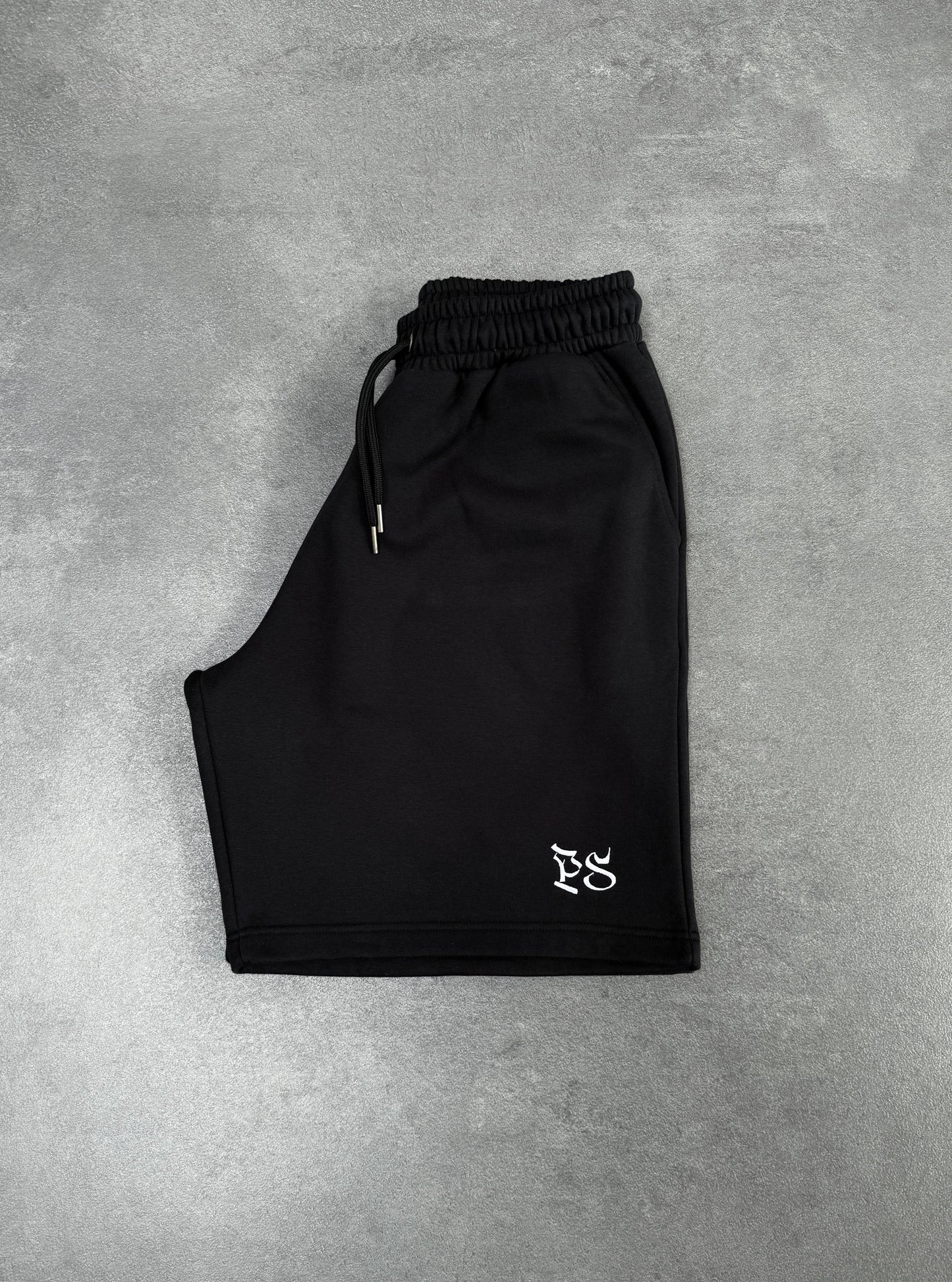 BLACK SWEATS SHORTS