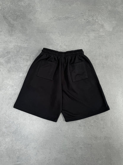 BLACK SWEATS SHORTS